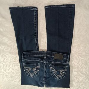 Big Star Jeans Womens 26R Casey K Slim Boot Low Rise Fit Embroidered Stitch